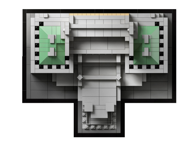 俯瞰で見るLEGO（レゴ）アーキテクチャーシリーズ「帝国ホテル旧館」の参考画像