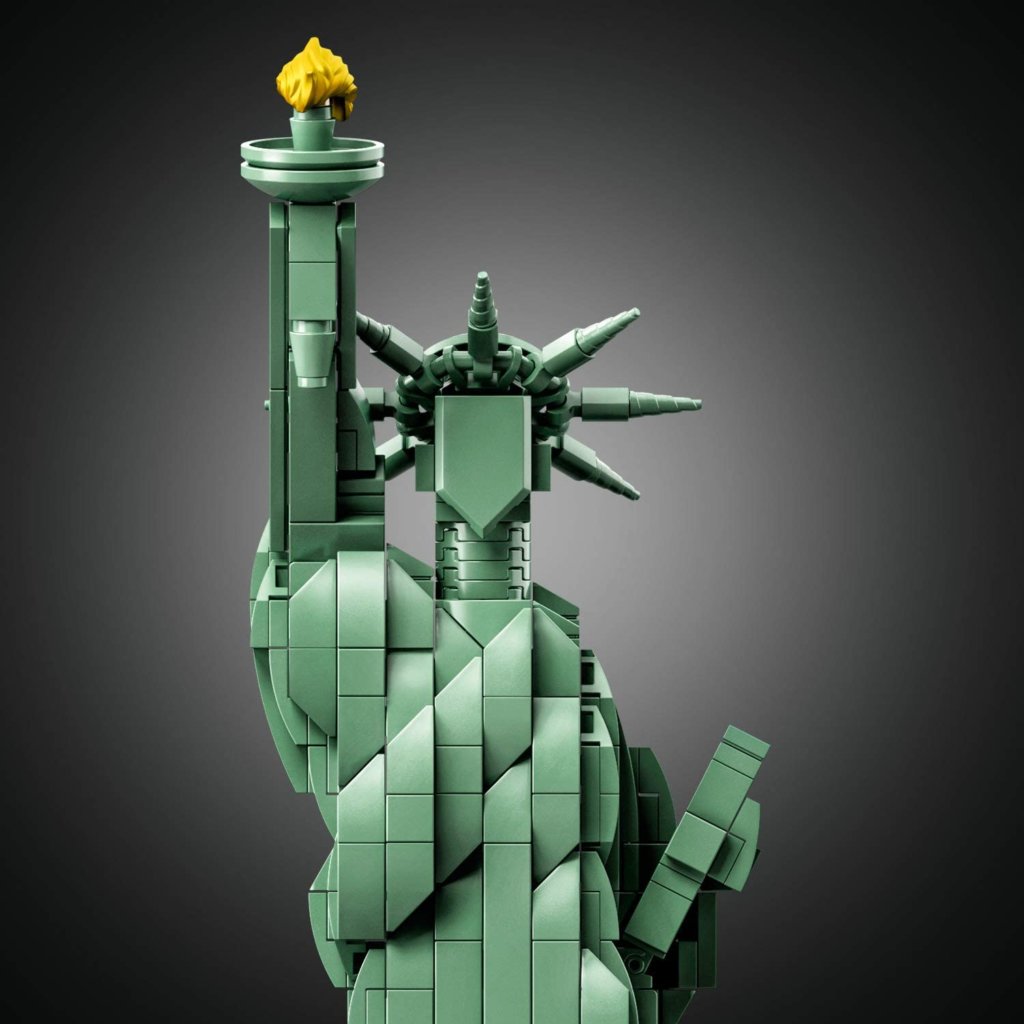 LEGO（レゴ）アーキテクチャーシリーズ「自由の女神」の頭部部分拡大の参考画像